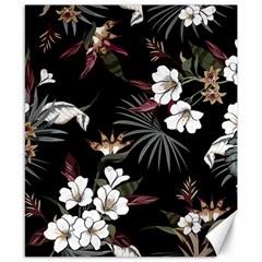 Beautiful Artistic Dark Tropical Pattern Canvas 8  X 10  by Vaneshart