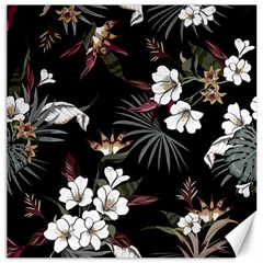 Beautiful Artistic Dark Tropical Pattern Canvas 12  X 12  by Vaneshart