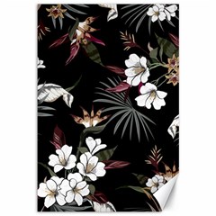 Beautiful Artistic Dark Tropical Pattern Canvas 12  X 18  by Vaneshart