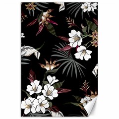 Beautiful Artistic Dark Tropical Pattern Canvas 24  X 36  by Vaneshart