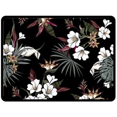 Beautiful Artistic Dark Tropical Pattern Fleece Blanket (large)  by Vaneshart