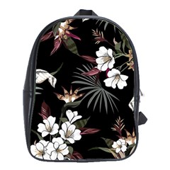 Beautiful Artistic Dark Tropical Pattern School Bag (xl) by Vaneshart