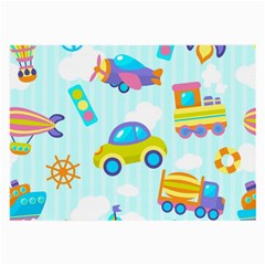 Transport Toy Seamless Pattern Large Glasses Cloth (2 Sides) by Vaneshart