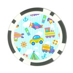 Transport Toy Seamless Pattern Poker Chip Card Guard Front