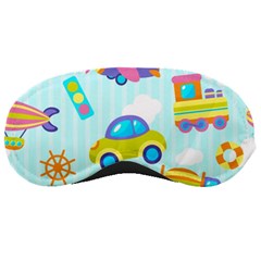 Transport Toy Seamless Pattern Sleeping Mask by Vaneshart