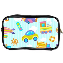 Transport Toy Seamless Pattern Toiletries Bag (two Sides) by Vaneshart