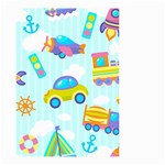 Transport Toy Seamless Pattern Small Garden Flag (Two Sides) Front