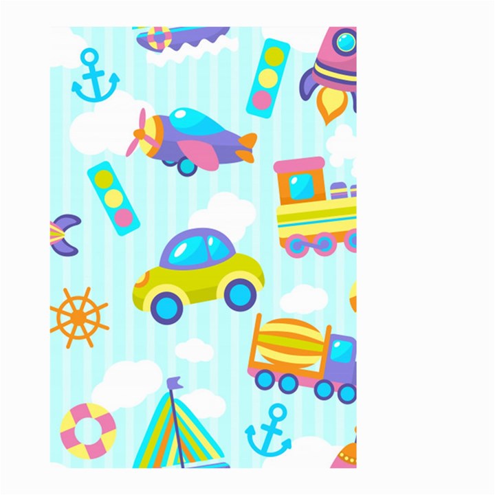 Transport Toy Seamless Pattern Small Garden Flag (Two Sides)