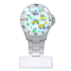 Transport Toy Seamless Pattern Plastic Nurses Watch by Vaneshart