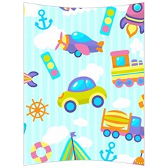 Transport Toy Seamless Pattern Back Support Cushion by Vaneshart