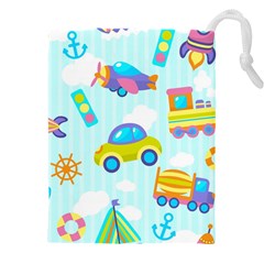 Transport Toy Seamless Pattern Drawstring Pouch (5xl)