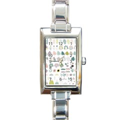 Cute Flowers Plants Big Collection Rectangle Italian Charm Watch by Vaneshart