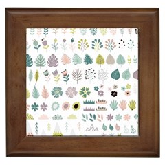 Cute Flowers Plants Big Collection Framed Tile by Vaneshart