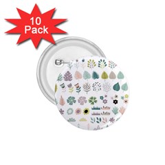 Cute Flowers Plants Big Collection 1 75  Buttons (10 Pack) by Vaneshart