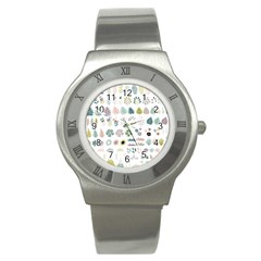 Cute Flowers Plants Big Collection Stainless Steel Watch by Vaneshart