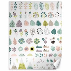 Cute Flowers Plants Big Collection Canvas 18  X 24  by Vaneshart