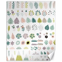 Cute Flowers Plants Big Collection Canvas 11  X 14  by Vaneshart