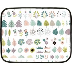 Cute Flowers Plants Big Collection Fleece Blanket (mini) by Vaneshart