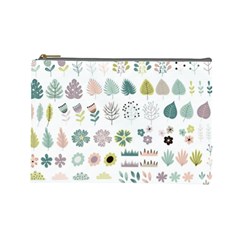 Cute Flowers Plants Big Collection Cosmetic Bag (large) by Vaneshart