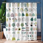 Cute Flowers Plants Big Collection Shower Curtain 60  x 72  (Medium)  60 x72  Curtain