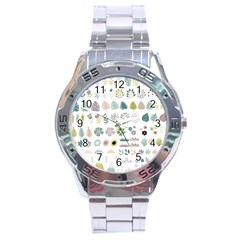 Cute Flowers Plants Big Collection Stainless Steel Analogue Watch by Vaneshart