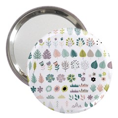 Cute Flowers Plants Big Collection 3  Handbag Mirrors by Vaneshart