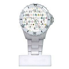 Cute Flowers Plants Big Collection Plastic Nurses Watch