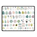 Cute Flowers Plants Big Collection Double Sided Fleece Blanket (Small)  45 x34  Blanket Front