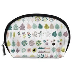 Cute Flowers Plants Big Collection Accessory Pouch (large) by Vaneshart