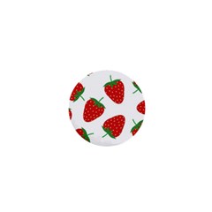 Seamless Pattern Fresh Strawberry 1  Mini Magnets by Vaneshart