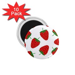 Seamless Pattern Fresh Strawberry 1 75  Magnets (10 Pack)  by Vaneshart