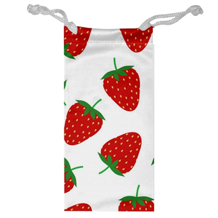 Seamless Pattern Fresh Strawberry Jewelry Bag