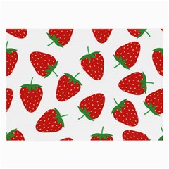 Seamless Pattern Fresh Strawberry Large Glasses Cloth by Vaneshart