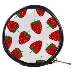 Seamless Pattern Fresh Strawberry Mini Makeup Bag by Vaneshart