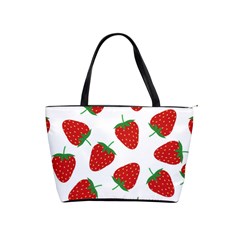 Seamless Pattern Fresh Strawberry Classic Shoulder Handbag by Vaneshart