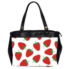 Seamless Pattern Fresh Strawberry Oversize Office Handbag (2 Sides) by Vaneshart