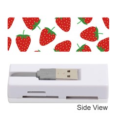 Seamless Pattern Fresh Strawberry Memory Card Reader (stick) by Vaneshart