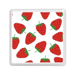 Seamless Pattern Fresh Strawberry Memory Card Reader (square) by Vaneshart