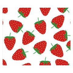 Seamless Pattern Fresh Strawberry Double Sided Flano Blanket (small)  by Vaneshart