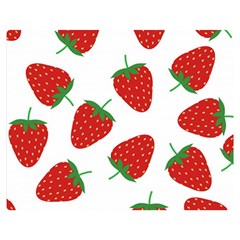 Seamless Pattern Fresh Strawberry Double Sided Flano Blanket (medium)  by Vaneshart