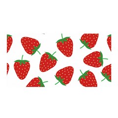 Seamless Pattern Fresh Strawberry Satin Wrap by Vaneshart