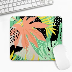 Abstract Seamless Pattern With Tropical Leaves Hand Draw Texture Vector Large Mousepads by Vaneshart