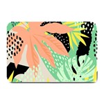 Abstract Seamless Pattern With Tropical Leaves Hand Draw Texture Vector Plate Mats 18 x12  Plate Mat