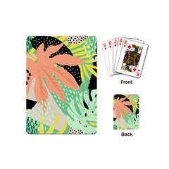 Abstract Seamless Pattern With Tropical Leaves Hand Draw Texture Vector Playing Cards Single Design (mini) by Vaneshart