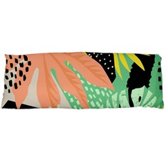 Abstract Seamless Pattern With Tropical Leaves Hand Draw Texture Vector Body Pillow Case (dakimakura) by Vaneshart