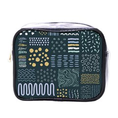 Mixed Background Patterns Mini Toiletries Bag (one Side) by Vaneshart