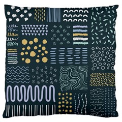 Mixed Background Patterns Large Cushion Case (one Side) by Vaneshart