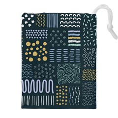 Mixed Background Patterns Drawstring Pouch (5xl)