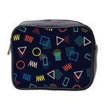 Memphis Seamless Patterns Abstract Jumble Textures Mini Toiletries Bag (Two Sides) Front