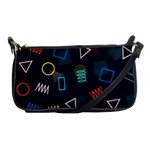 Memphis Seamless Patterns Abstract Jumble Textures Shoulder Clutch Bag Front